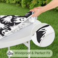 thumbnail image 5 of Black Halloween White Ghosts Round Fitted Tablecloth with Elastic Edge,Dining Table Cover Waterproof,Outdoor Round Tablecloth for Camping,Dining,Indoor and Outdoor, 5 of 7