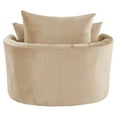 ACME Zunyas Recessed Arm Tufted Accent Chair in Beige