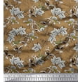thumbnail image 1 of Soimoi Satin Silk Fabric Leaves,Women & Reindeer Animal Print Fabric by The Yard 42 Inch Wide, 1 of 1