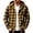 Yellow, variant on Jaunzuar Zip Up Hoodie Men Drawstring Long Sleeve Plaid Shirt Men Outdoor Warm Casual Jackets with Pockets L