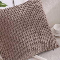 Corduroy Throw Pillow Covers Set of 4, 18x18 Inch Decorative Neutral Boho Rustic Farmhouse Cushion Case, Square Pillow Covers for Home Decor, Sofa, Living Room, Bed
