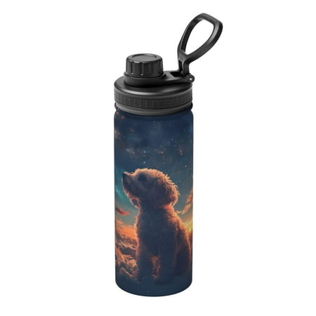 

Ocsxa Starry Sky Cloud Puppy Print 18oz Stainless Steel Water Bottle Unisex Water Bottle Insulated Sports Water Cup Flask for Cold Water Drinks/Sports/Travel/Car/School