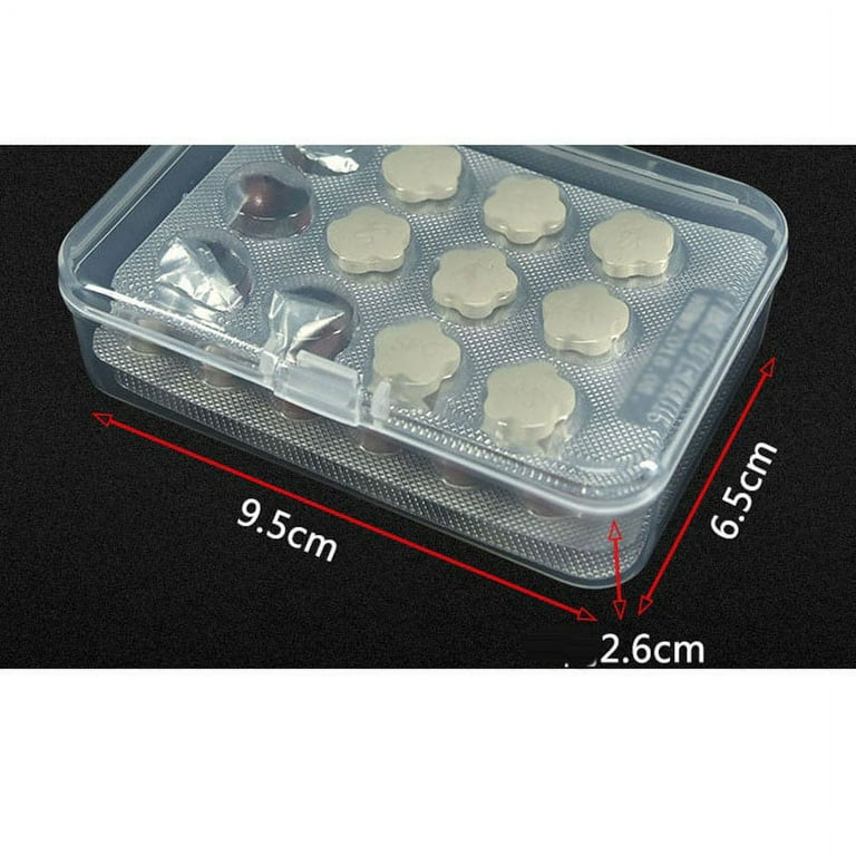 50pcs Plastic Flip Top Seed Bead Small Storage Containers 1.97x1.06  Rectangle Transparent Clear Empty Box Organizers 