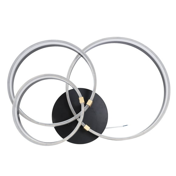 Modern Ceiling Light Fixture Flush Mount, High CRI 3 Rings Stylish Eye Protecting Hanging Modern Ceiling Light Fixture with Remote Control for Living Room
