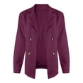 thumbnail image 5 of Siilsaa Suit Jacket for Women Plus Size Women's Long Sleeve Classic Draped Open Front Lightweight Blazer RD2,XL, 5 of 5