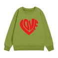 thumbnail image 4 of Bnwani Toddler Girl Sweatshirt Crew Neck Long Sleeve Comfortable Sweatshirt Valentine'S Day Hearts Printed Tops Pullover, 4 of 4