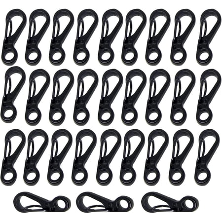 100 Fermoirs Mousquetons 12x7mm En Métal Noir Sans Nickel - Pour DIY, Clés, Sacs