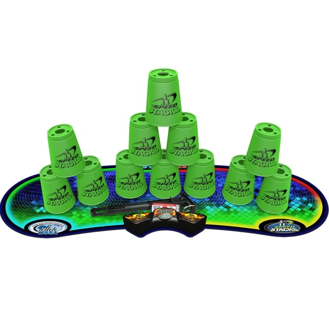 Vasos apilables deportivos Speed Stacks Competitor, color verde neón