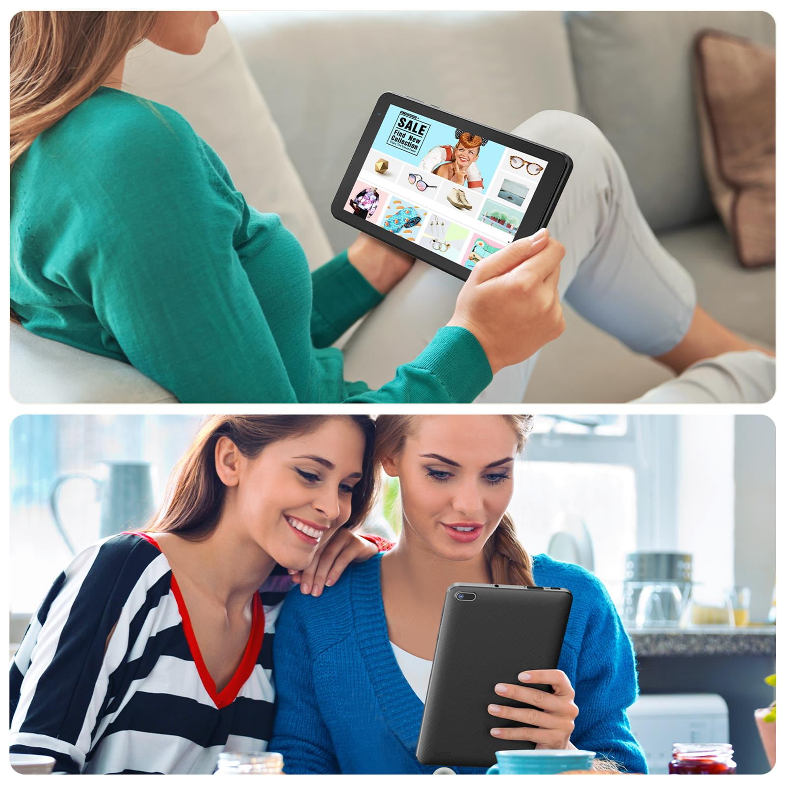 PUTECCH 7 inch Tablet Android 13 Tablets,4GB+32GB ROM （1TB Expand）, WiFi6, Quad-Core Processor Tablet PC, 1024 x 600 IPS Touch Screen，Black