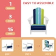 thumbnail image 5 of FUNDAZE HDPE Adirondack Outdoor Chair, Foldable & Weather-Resistant Patio Chair for Garden Lawn Deck,Blue-to-Green Gradient, 5 of 7