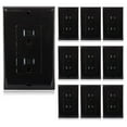thumbnail image 4 of Maxxima 15A Tamper Resistant Duplex Receptacle - Standard Decorative Electric Wall Outlet 15 Amp, - Proof Safety, Contractor Pack, Wall Plates Included - Black - 10 Pack, 4 of 7