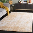 thumbnail image 2 of SAFAVIEH Rumi Derek Distressed Polyester Shag Area Rug, Gold/Ivory, 9' x 12', 2 of 7