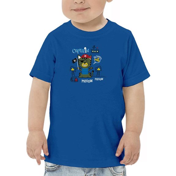Cat The Pirate Funny Animal Art T-Shirt Toddler -Image by Shutterstock, 2 Toddler