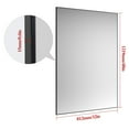 thumbnail image 5 of 48x32 Inch Oversized Rectangle Mirror with Black Aluminum Frame Explosion Proof Tempered Glass for Bathroom Bedroom and Living Room Wall Mount, 5 of 9