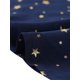 thumbnail image 5 of Vestido de mujer Allegra K gasa con cintura fruncida y manga larga con estrellas brillantes Azul oscuro S, 5 of 6