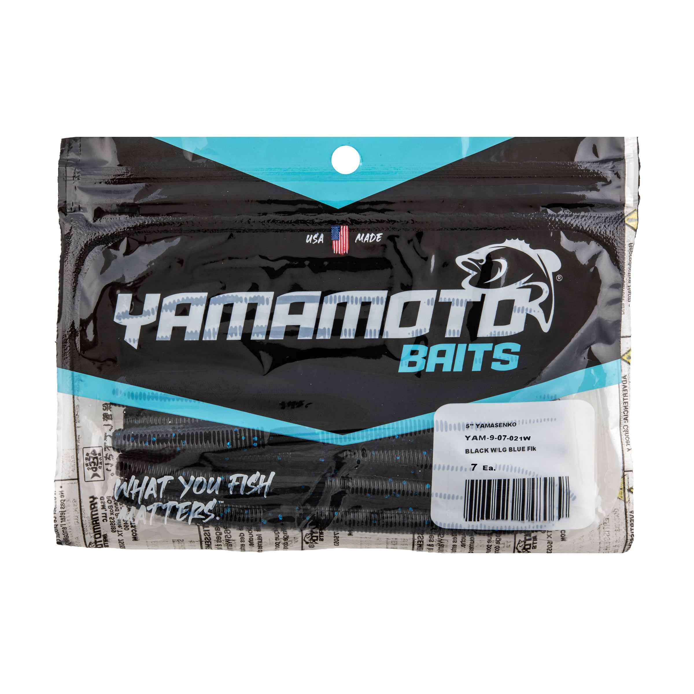 Yamamoto Baits Senko Soft Plastic Fishing Bait 5" - Black/Blue