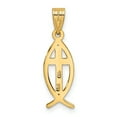 thumbnail image 4 of 14k Yellow Gold Ichthus Fish Pendant Charm, 4 of 4