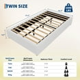 thumbnail image 3 of Garderth Twin Bed Frame,Full Size Low Bed Frame Without Headboard,Thick Fabric Upholstered Platform Bed Queen,King Size Bed Frame With Wood Legs,No Box Spring Needed,Easy Assembly, 3 of 8