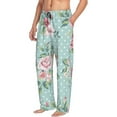 thumbnail image 2 of Disketp Vintage Floral Men'S Pajama Pants - Ultra Soft Fleece Sleep And Lounge Pants (Size: S-Xxl), 2 of 9