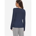 thumbnail image 6 of Women's Long Sleeve Button Down Crew Neck Classic Sweater Cardigan, 6 of 6