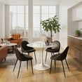 thumbnail image 4 of Pemberly Row Modern Vegan Leather Chairs (Set of 2) in Tobacco, 4 of 4