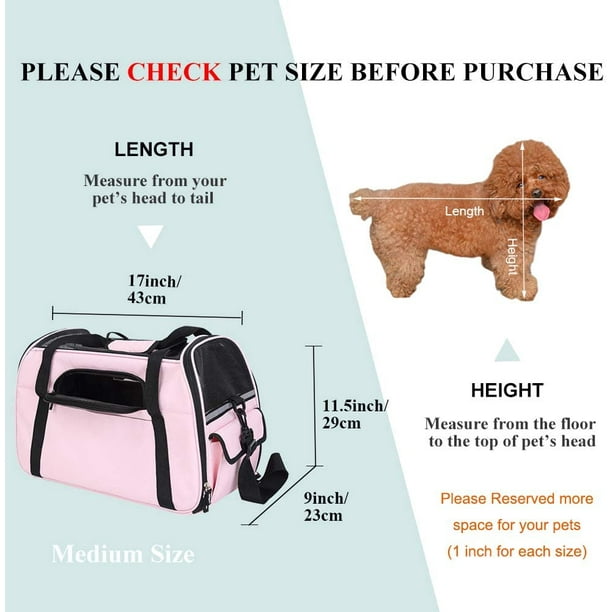 Iguohao Pet Carrier For Small Medium Large Cats Dogs Puppies Soft Sided Airline Approved Cat Carriers Collapsible Dog Travel Bag Dog Carriers With