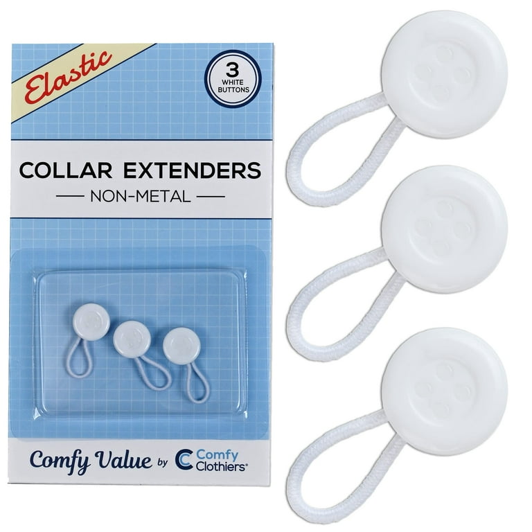 3-Pack of Comfy Deluxe Collar Extenders for Men and Women - Magic Extension  for Shirts of All Kinds, Soft & Elastic Design - Premium Elastic Dress