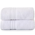 thumbnail image 4 of Sticky Toffee Terry Cotton Hand Towels Set for Bathroom, 2 pack, Soft and Absorbent, 500 GSM, 16 in x 28 in, White, 4 of 5