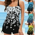 thumbnail image 2 of Plus Size Tankini Swimsuits for Women Two Piece Swim Top Shorts Tummy Control Bathing Suits, 2 of 7