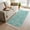 Turquoise, variant on Orange Red Coral Coastal Bathroom Rug 2'x3', Ocean Nautical Seaside Beach Low Profile Front Entryway Rug with Tassels, Woven Cotton Washable Kitchen Mat Carpet for Foyer Bedroom Back Door Decor