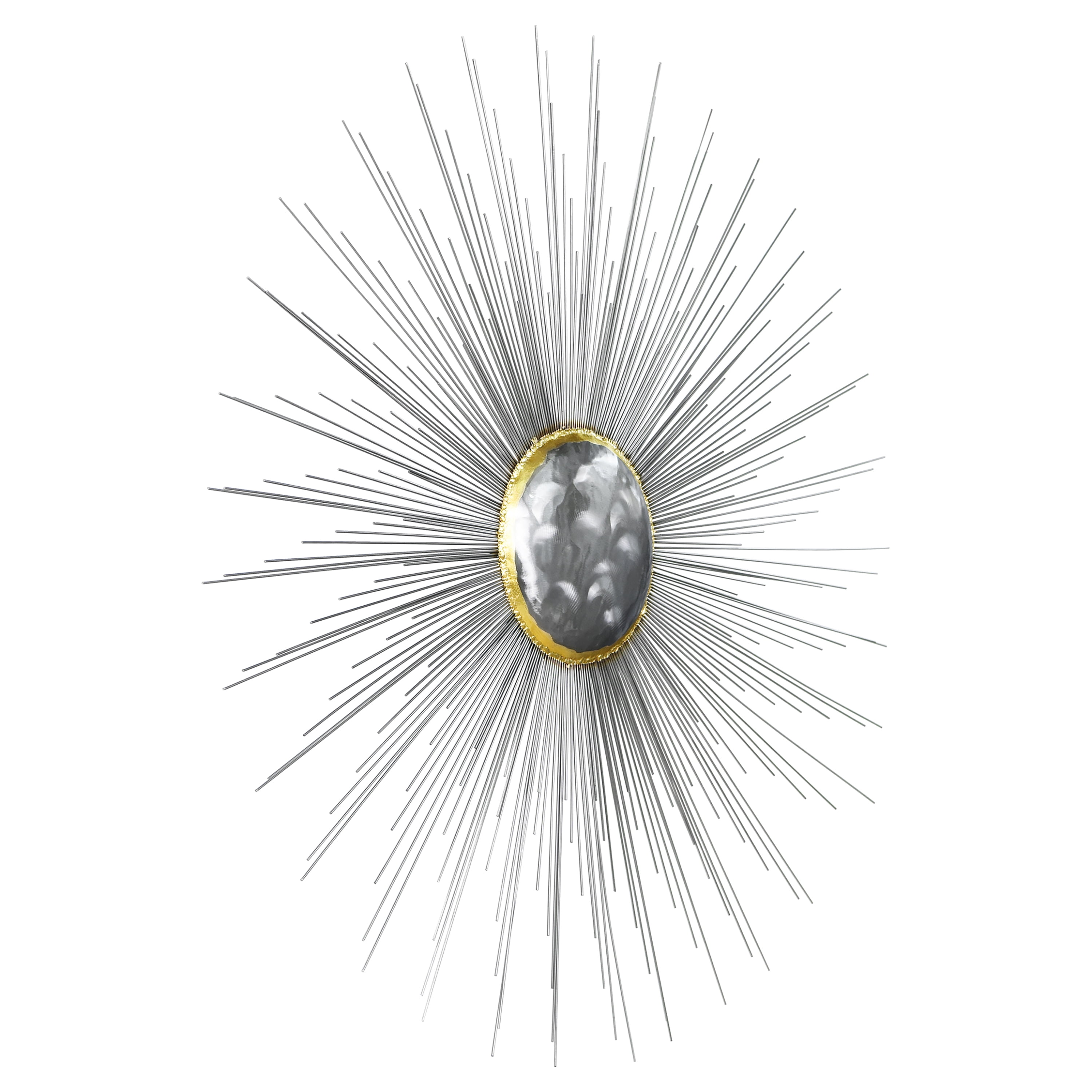 Empire Art Direct Starburst Hand Painted Etched Metal Wall Sculpture, 39.0" x 39.0" x 2.4", Ready to Hang