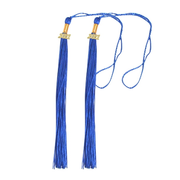 Fiudx Borla de Graduación, Diseño de Colgante Dorado 2021, Elegante Material de Poliéster, Accesorio para Birrete de Graduación, Regalo Perfecto para Graduados, Juego de 2 Piezas, 40 Cm de Largo