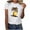 White, variant on Yxnmud Women's Fashion Crewneck Printed Short Sleeve T-shirt Casual Loose Shirt Tops