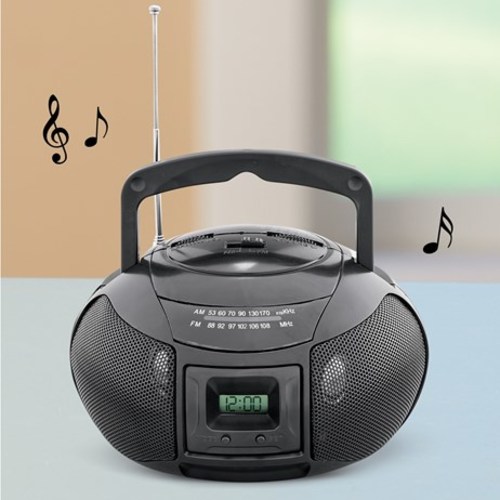 Mini AMFM Radio with Handle and EasytoRead Screen