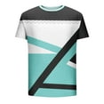 thumbnail image 4 of Penkiiy Mens T Shirt Casual Shorts Sleeves Round Neck Pullover Trendy 3D Printed Sports Fitness Blouse Plus Size Tops XL Mint Green, 4 of 5