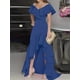 thumbnail image 4 of Vestido Con Dobladillo Con Volantes Y Hombros Descubiertos, Elegante Vestido Con Dobladillo Asimétrico Hasta El Suelo Para Fiesta, Ropa De Mujer, 4 of 4