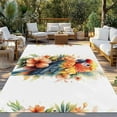 thumbnail image 3 of Fsddascl Parrot Outdoor Rug for Patio/Deck/Porch, Non-Slip Large Area Rug 5 x 8 Ft, Spring Floral Botanical Blossom Motif Indoor Outdoor Rugs Washable Area Rugs, Reversible Camping Rug Carpet Runner, 3 of 5