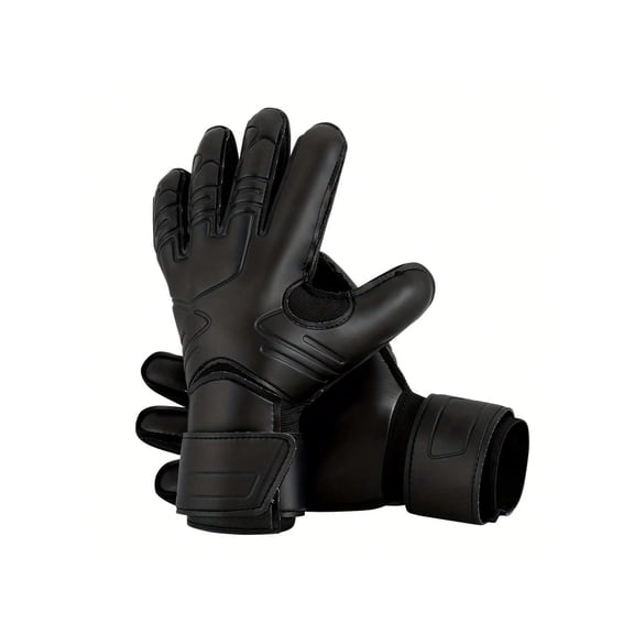1 Pair Black Soccer Goalkeeper Gloves Adult Professional Non Slip Goalie Gloves Size 6