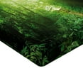 thumbnail image 2 of Ambesonne Green Fitted Sheet, Way in Jungle of Malaysia, Full Size, Green, 2 of 3
