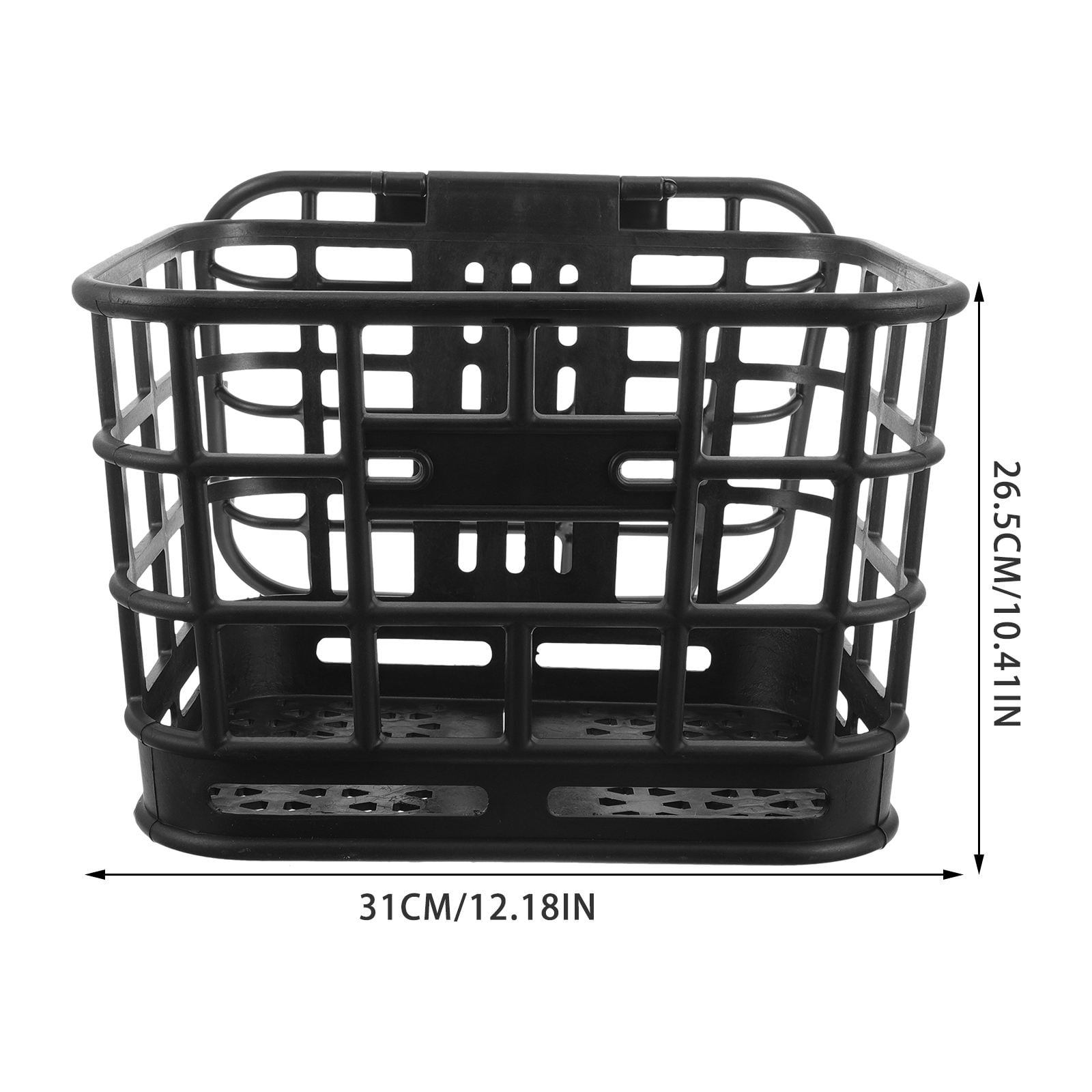 Luxshiny Professional Front Bike Basket, Black Plastic Accessory for , 1 Piece
