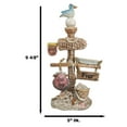 thumbnail image 2 of Beach Coastal Pelican Bird On Getty Post Seashells Boat Nautical Sign Figurine, 2 of 9
