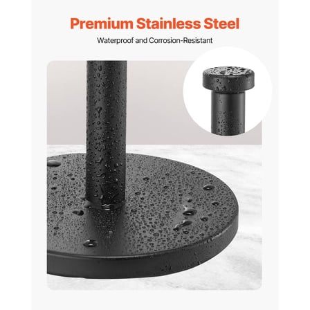 Modern Stainless Steel Paper Towel Holder for Kitchen Countertop - Space Saving Design