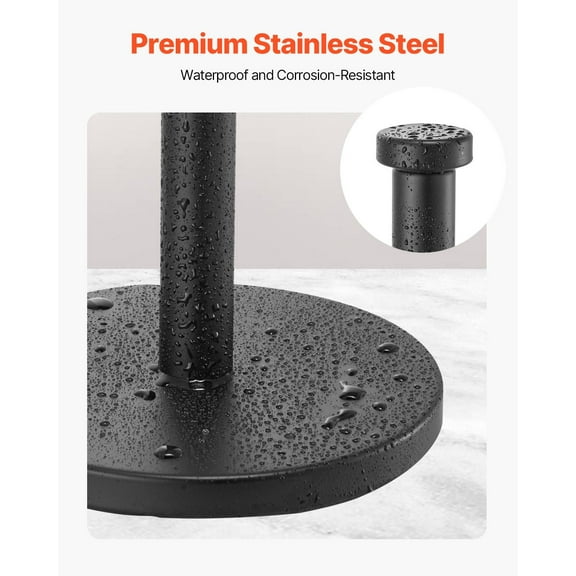 Modern Stainless Steel Paper Towel Holder for Kitchen Countertop - Space Saving Design