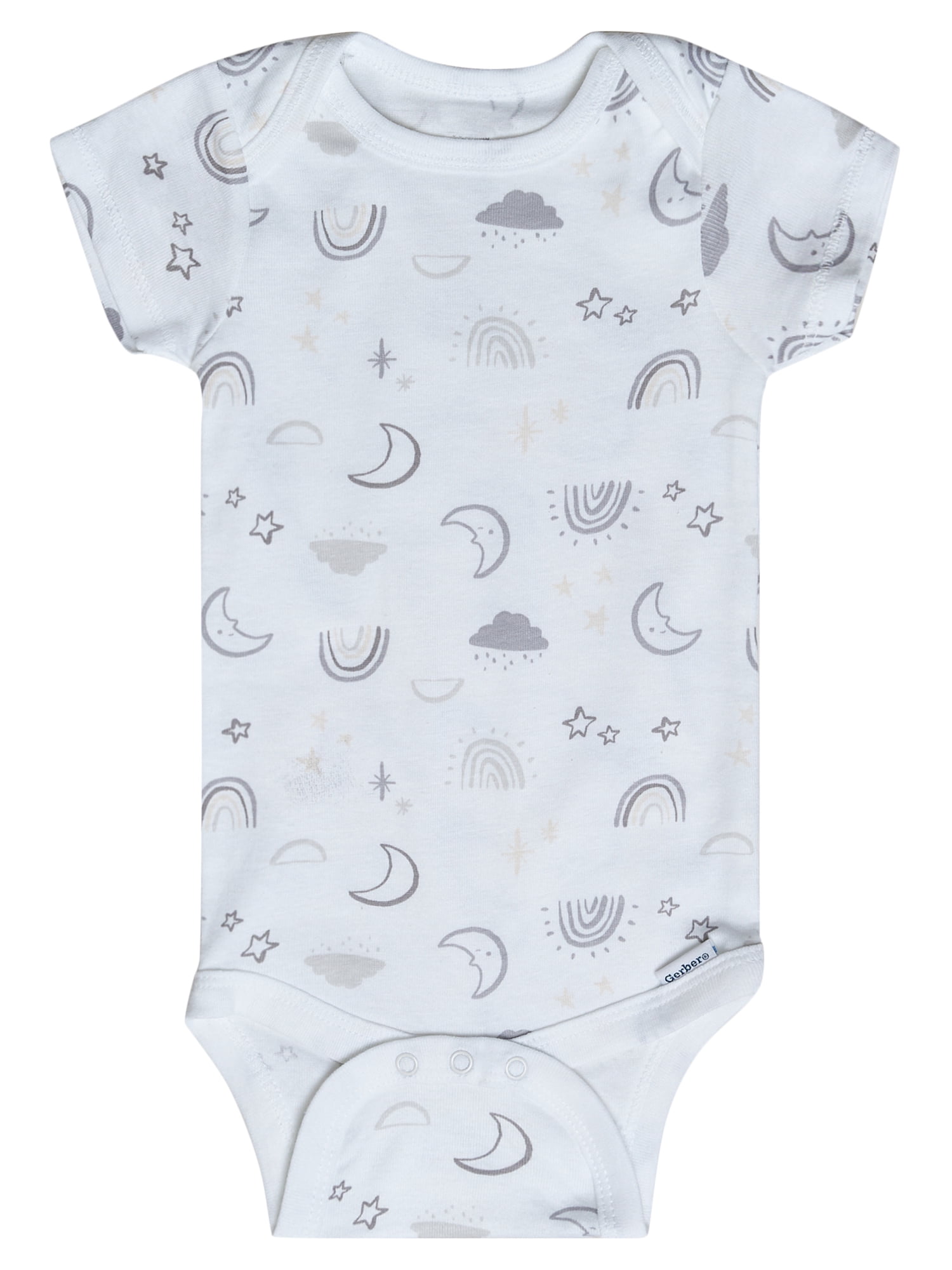 Gerber Gender Neutral Short Sleeve Onesies, 6-Pack, Sizes Newborn - 18 Months