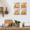 thumbnail image 6 of Fall Wall Decor Pumpkin Canvas Wall Art Rustic Sunflower Pictures Kitchen Bedroom Artwork Vintage Autumn Themed Halloween Painting for Living Room Dinner Festival Party Home Decorations 12x12" 4 Pcs, 6 of 6