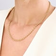 thumbnail image 2 of Honey Crush Real 14K Yellow Gold Polished Hollow Rolo Chain (3.75mm, 18in), 2 of 7