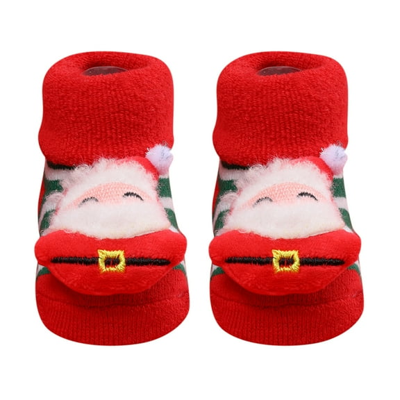Christmas Baby Socks Toddler Boys Girls Children's Socks Soft Sole Non Slip Toddler Shoes Socks Princess Socks