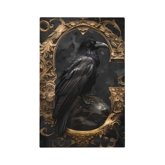 Fuzoiu Gothic Raven Portrait Print Single Duplex Outlet Cover Plate, Light Switch Cover, for Receptacle Light Switch, Switch Cover Decorative Wallplate-Style V