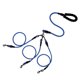 thumbnail image 2 of Correa de nailon reflectante para perros, cuerda de plomo multifuncional con asa acolchada, gancho giratorio de 360 grados, diseño antienredos para dos perros, clip resistente para caminar, correr al, 2 of 2