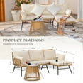 thumbnail image 5 of RADIATA 3PCS Boho Patio Sectional Furniture Wicker Outdoor Sofa Conversation Set, Natural, 5 of 9